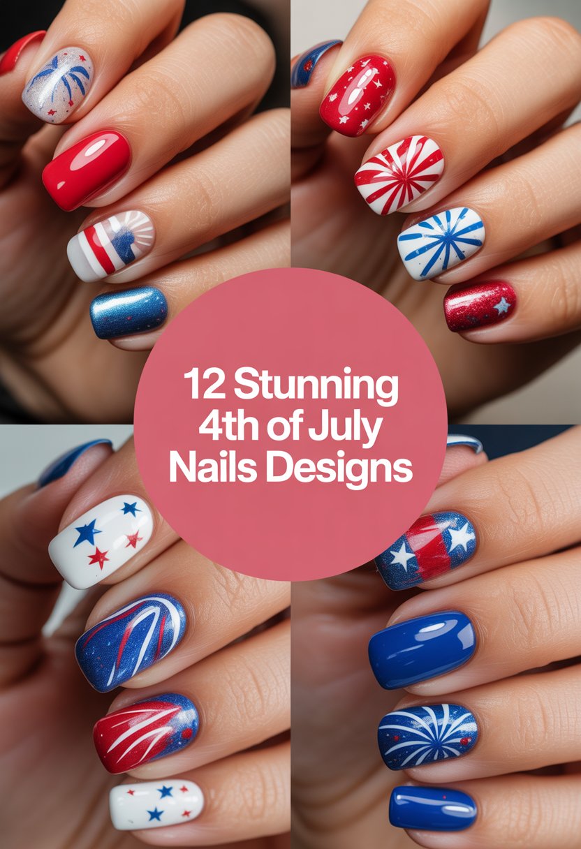 12 Stunning 4th of July Nails Designs