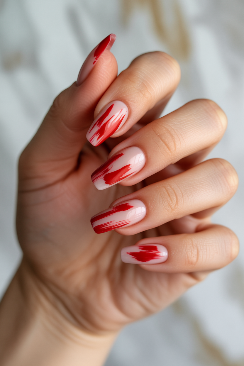 Red Brushstroke Effect Red Brushstroke Effect