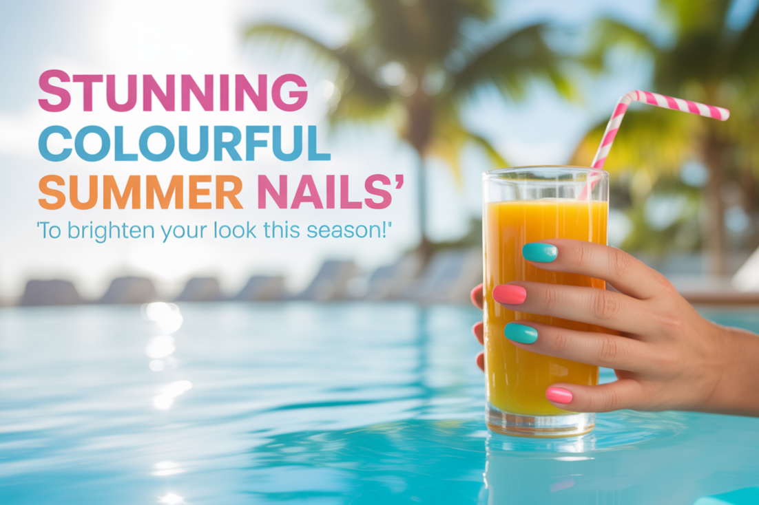 colourful summer nail design