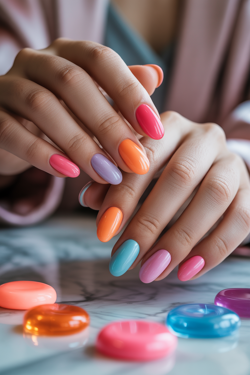 glossy jelly Nails glossy jelly Nails