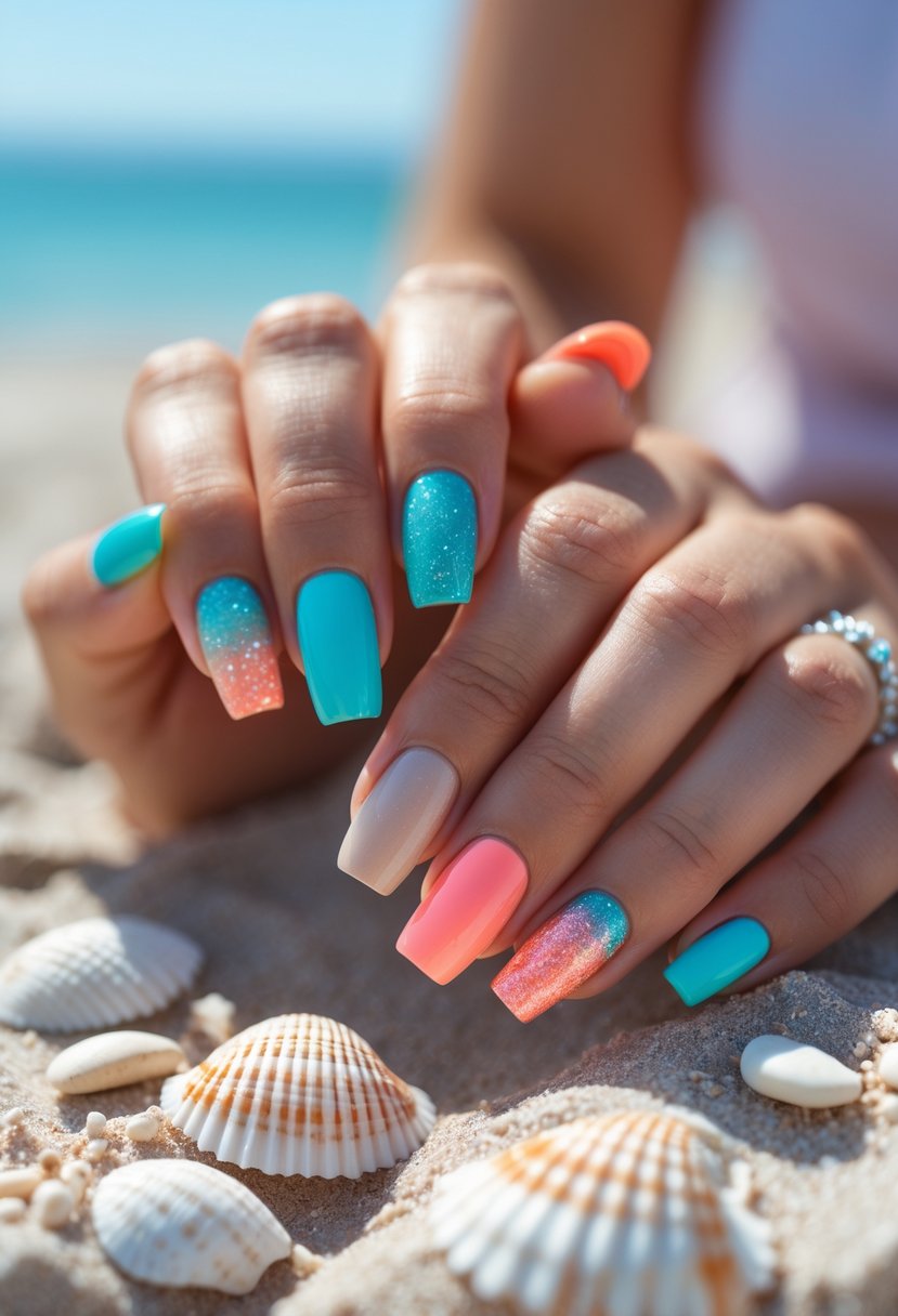 summer acrylic nails