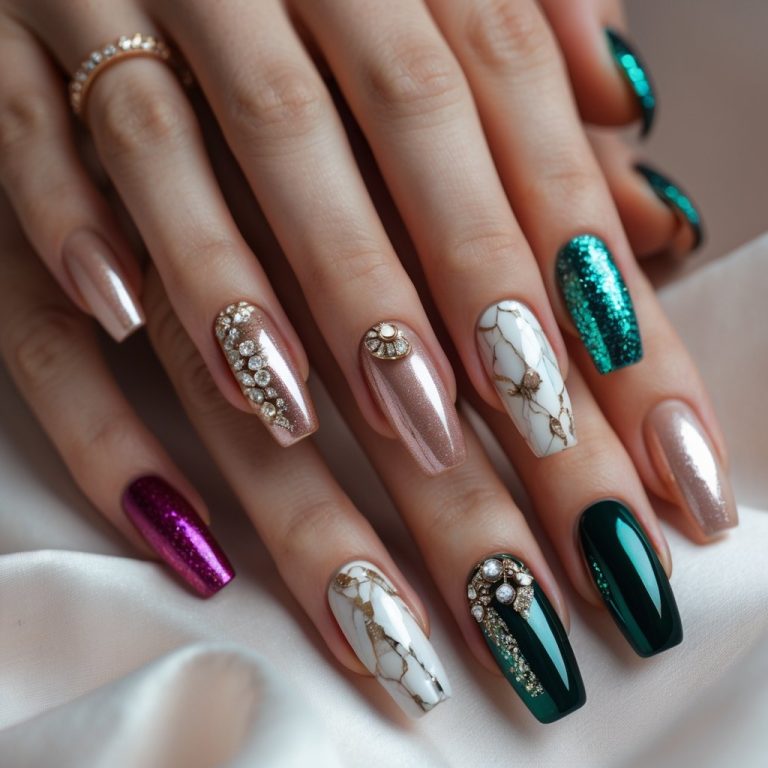 30 Stunning Glamour Nail Ideas