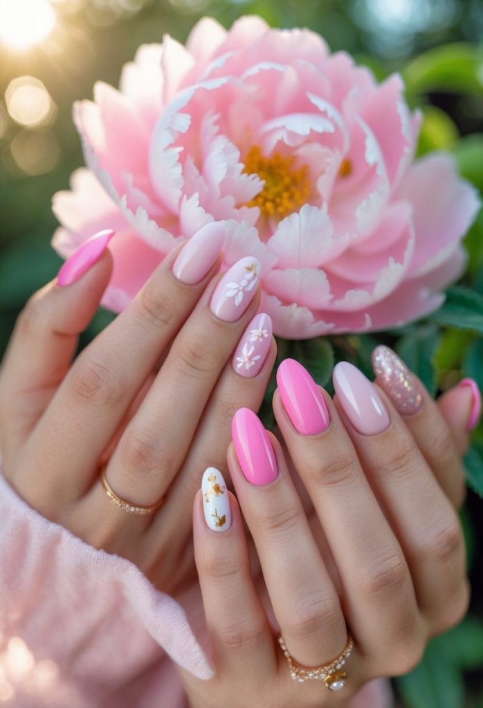 Pink Summer Nails