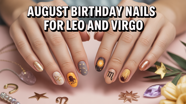 August birthday nails