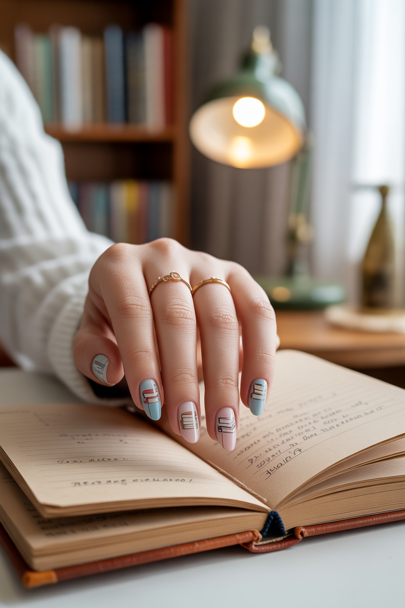 Books & Notebooks Nail Art Books & Notebooks Nail Art