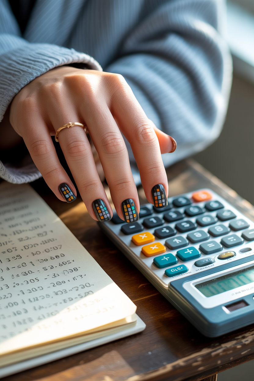 Calculator Pattern Nails Calculator Pattern Nails