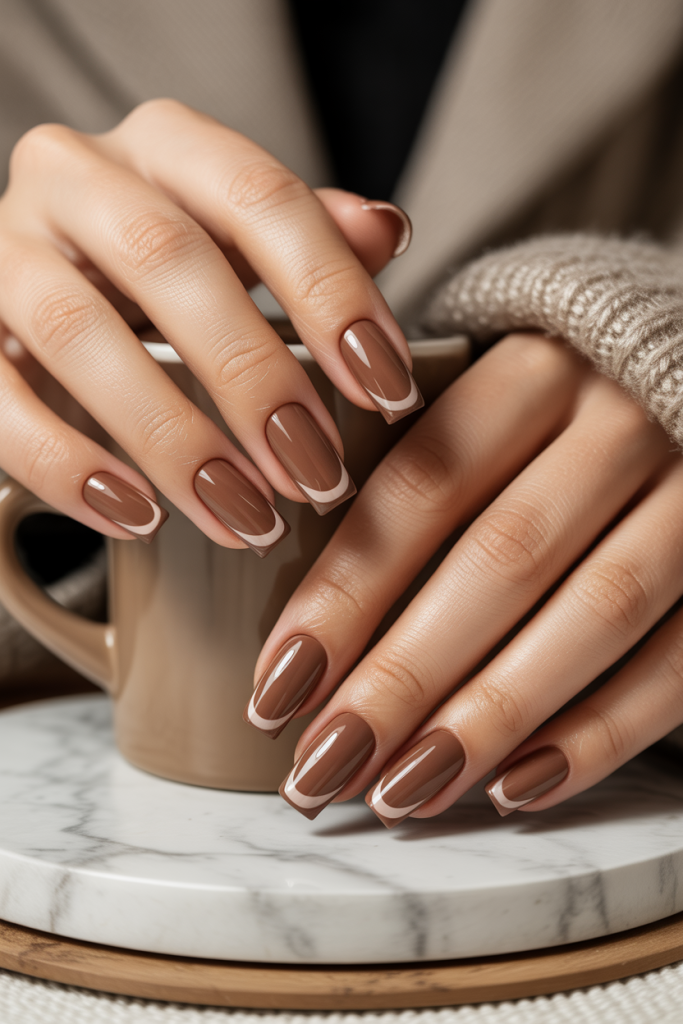 Coffee Matte with Glossy Tips