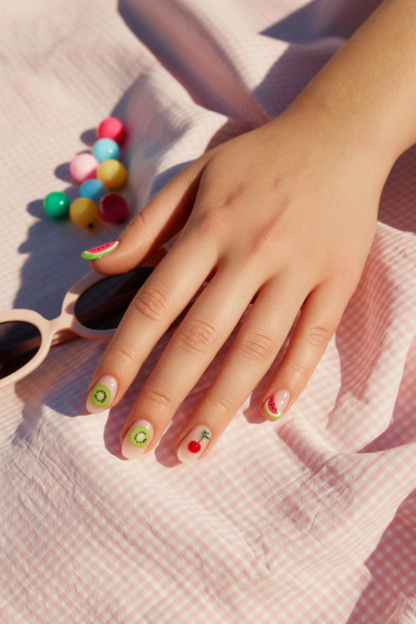 Fruit Sticker Nails Fruit Sticker Nails