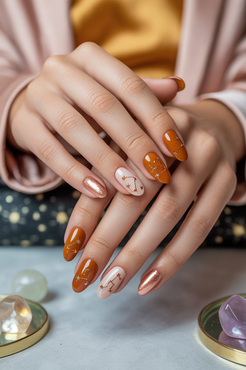 Leo Constellation Glitter