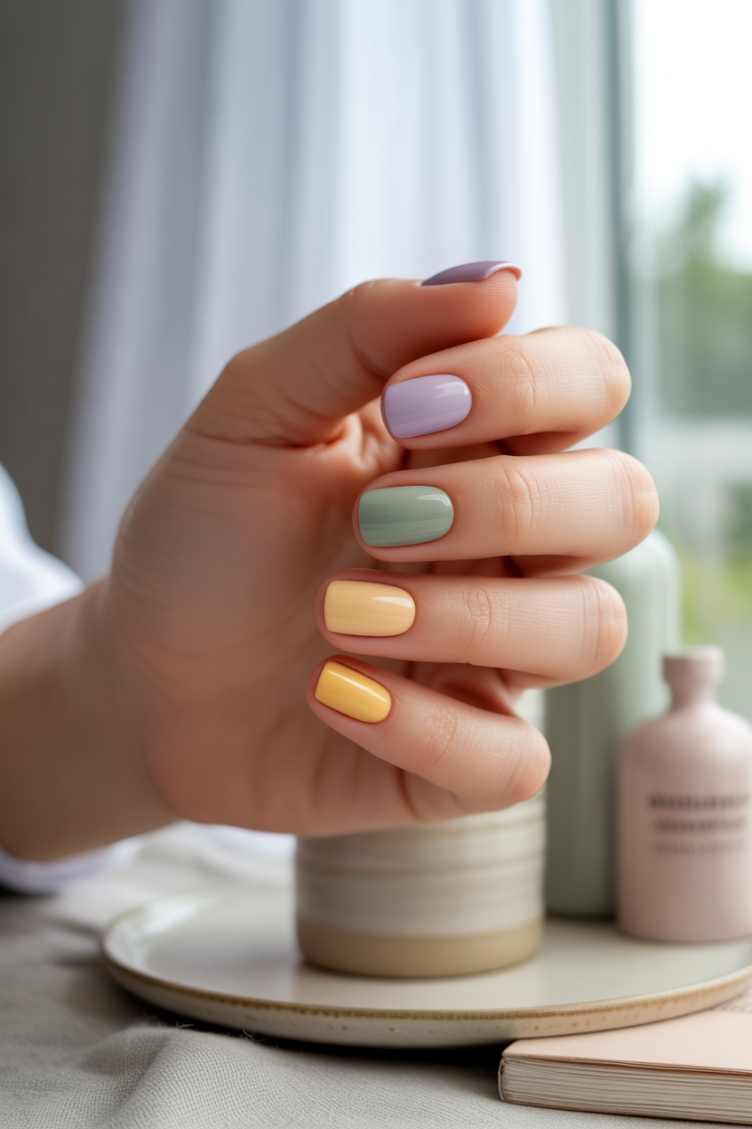 Matte Solid Pastel Nails Matte Solid Pastel Nails