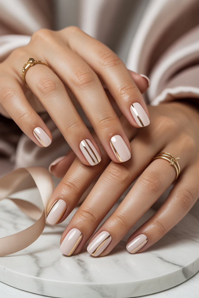 Nude with Golden Stripes