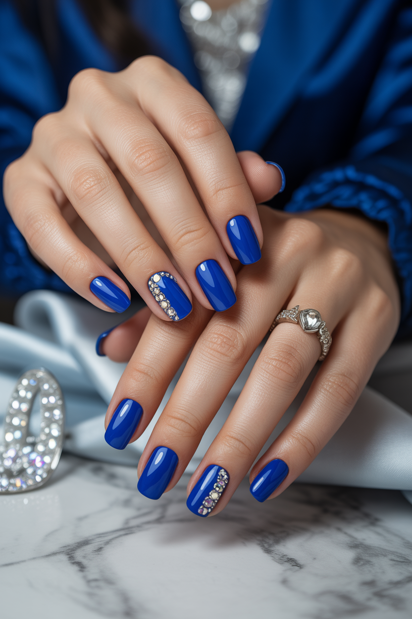 Royal Blue with Rhinestones Royal Blue with Rhinestones