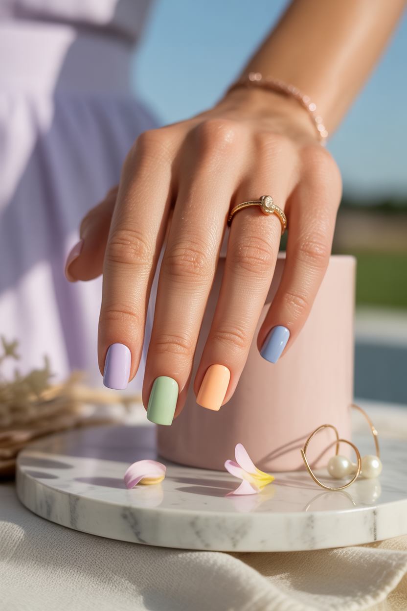 Skittle Pastel Nails Skittle Pastel Nails