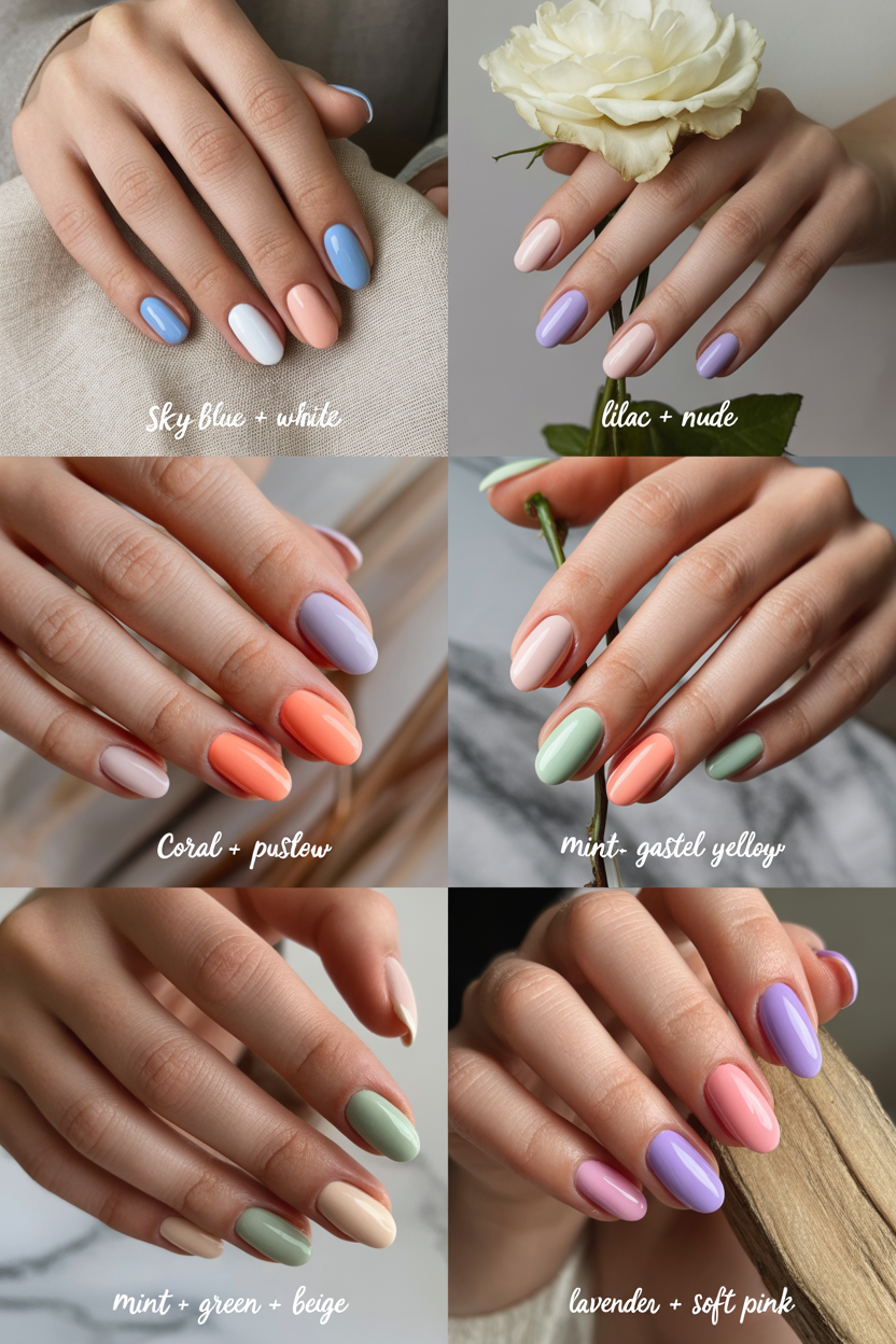 Two-Tone Diagonal Nails Two-Tone Diagonal Nails
