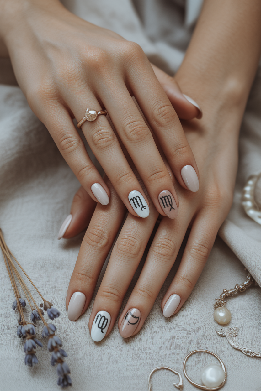 Virgo Symbol and Moon