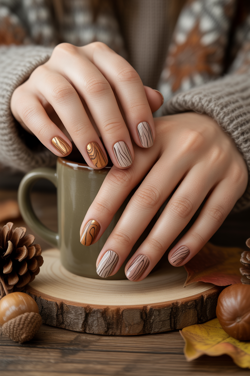Woodgrain Nail Art Woodgrain Nail Art