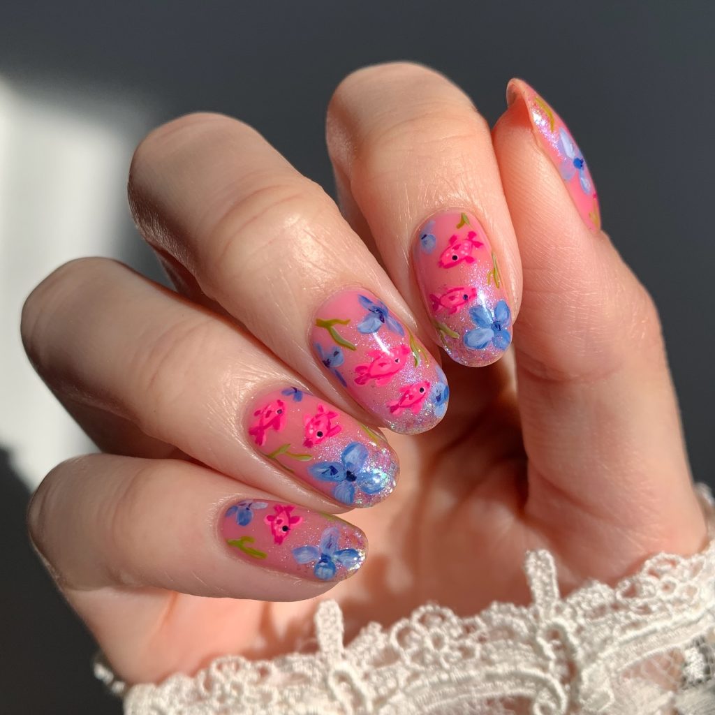 Sheer Tints with Petal Details