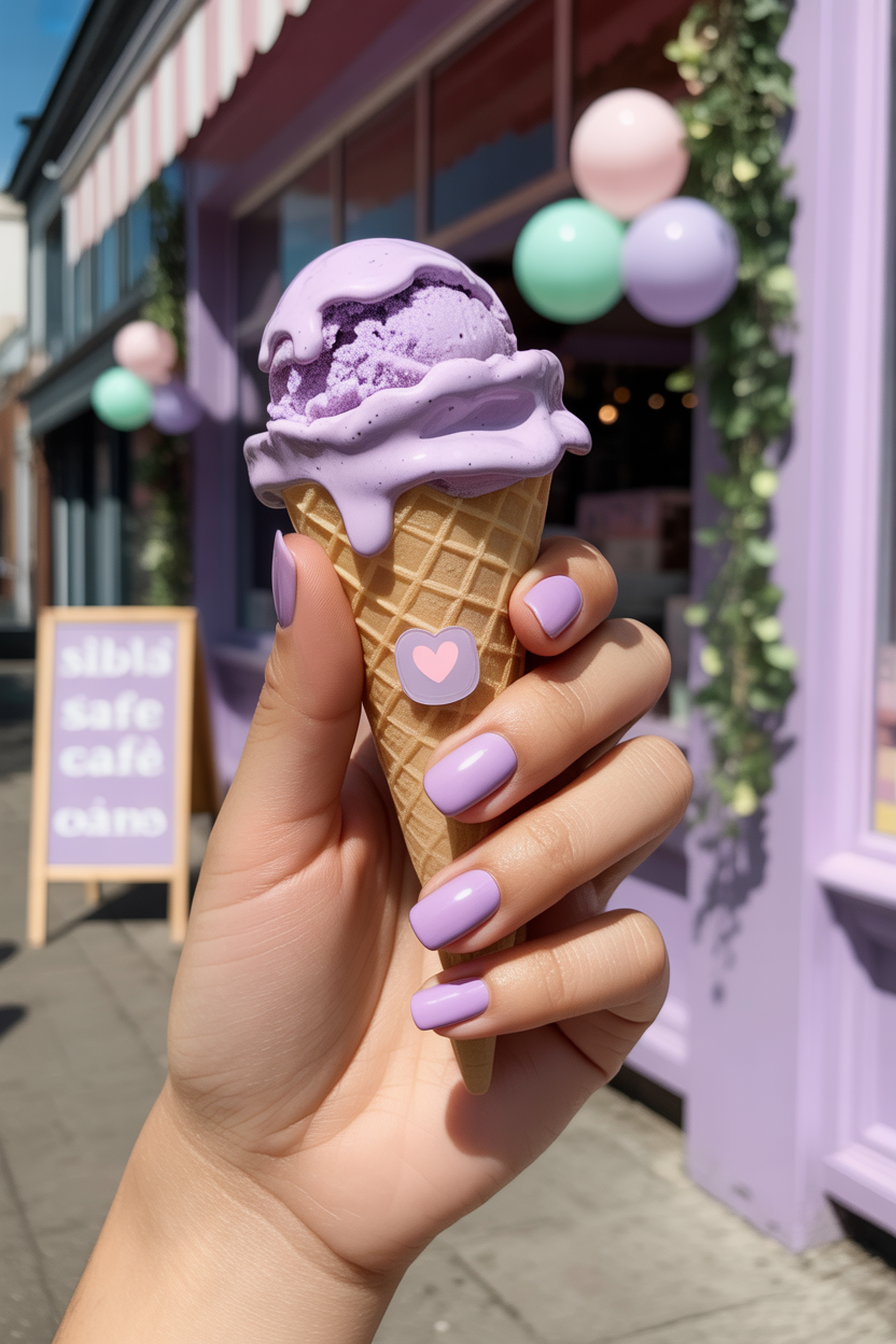 bright lilac nails