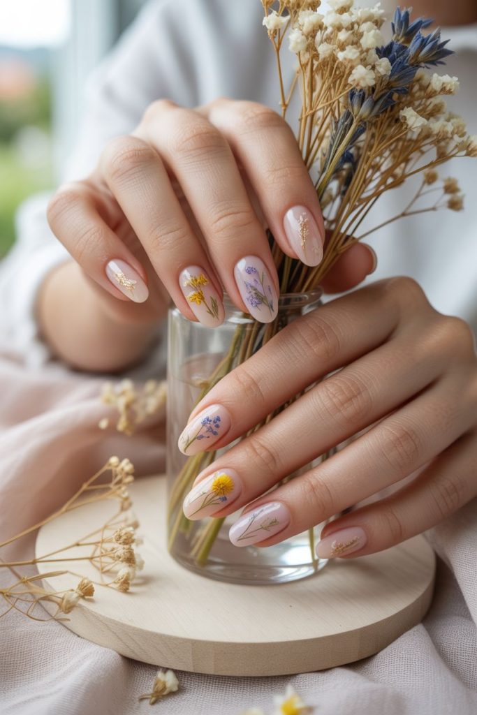 dried-flower-nail-art