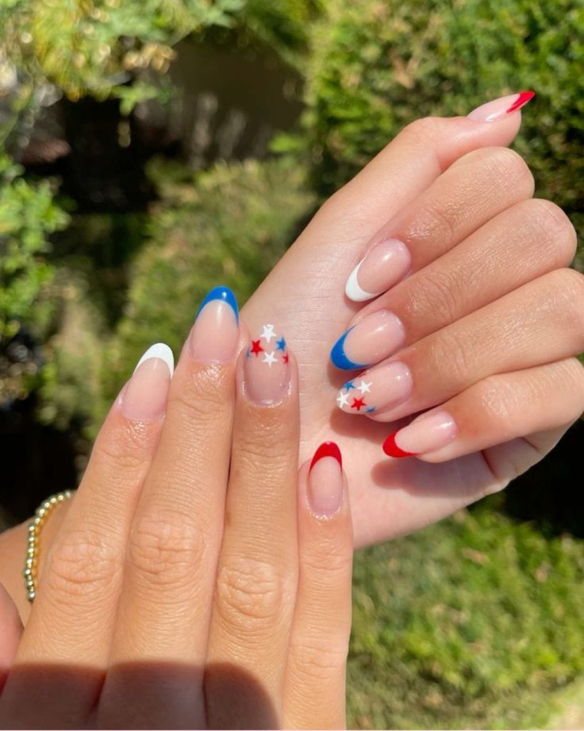 classic stars & stripes nails