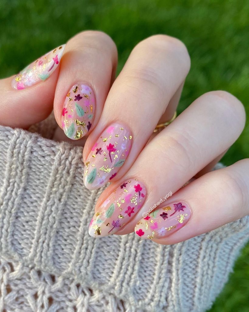 Leaf-Inspired Nail Art