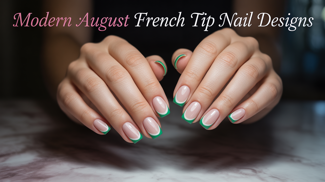 August French Tip Nail Designs