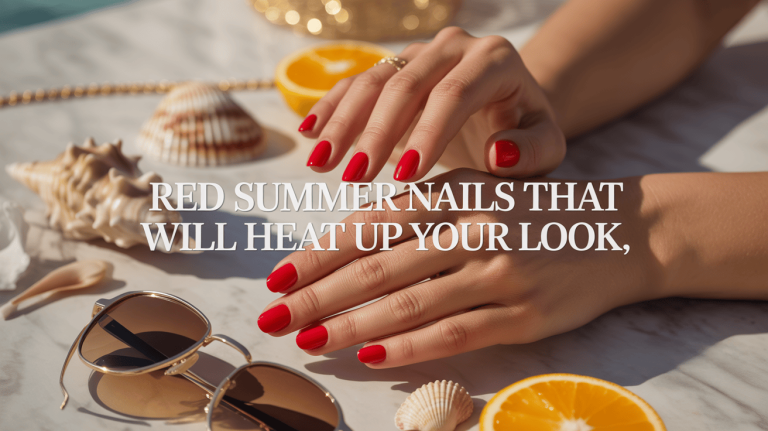 red summer nails