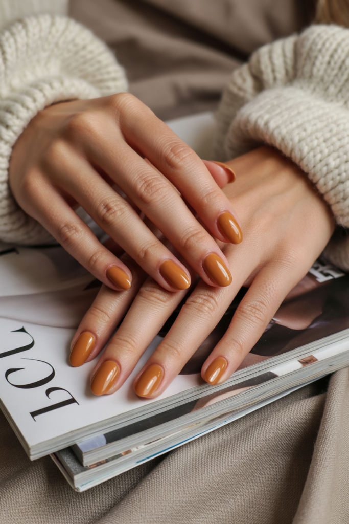 Caramel Gel Nails