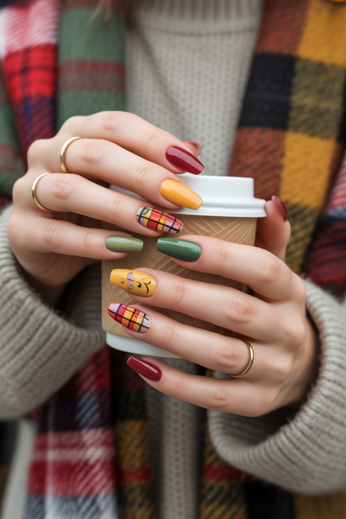 Cartoon-Style Plaid Design
