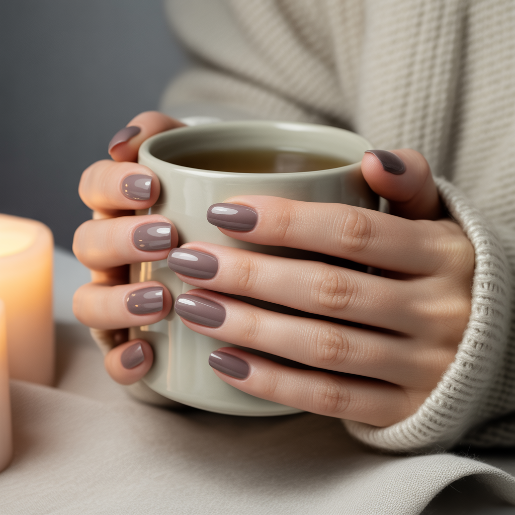 Chrome Taupe Nails