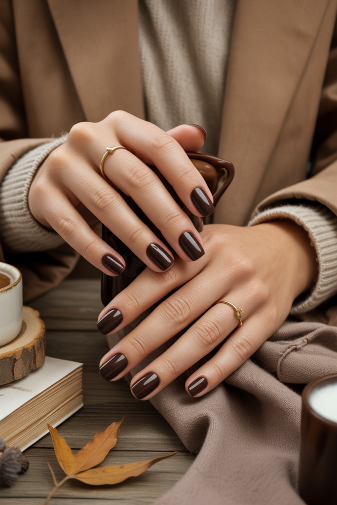 Dark Chocolate Nails
