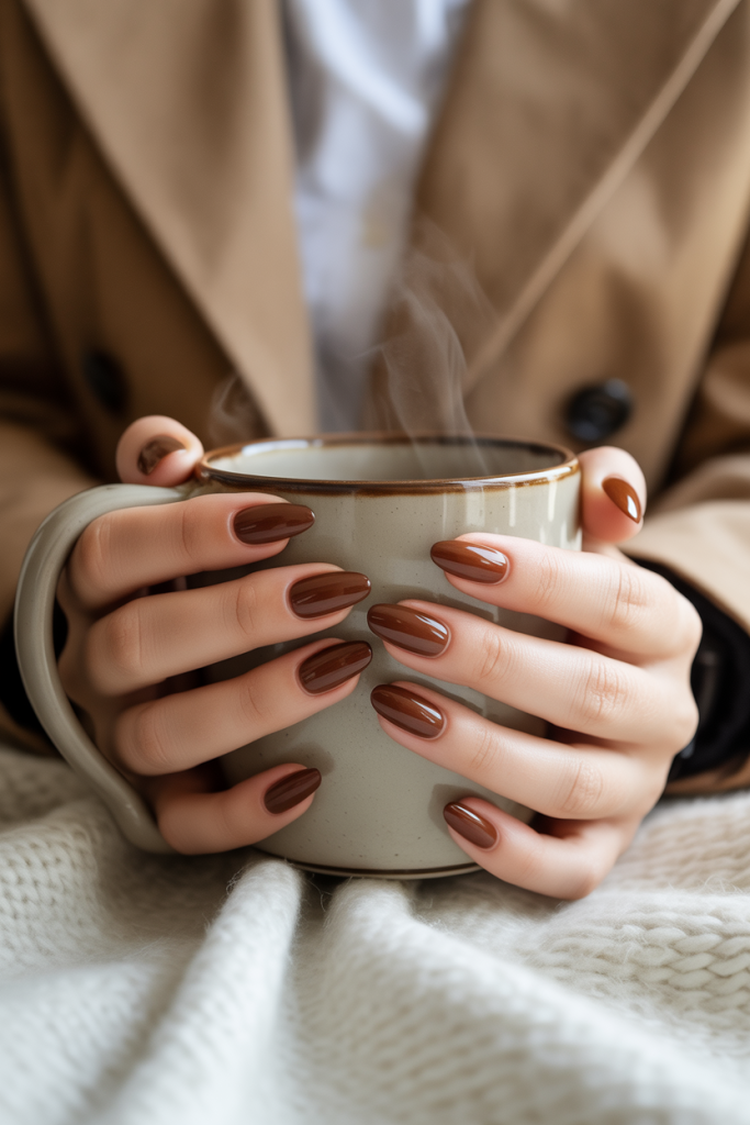 Espresso Brown Gel Manicure
