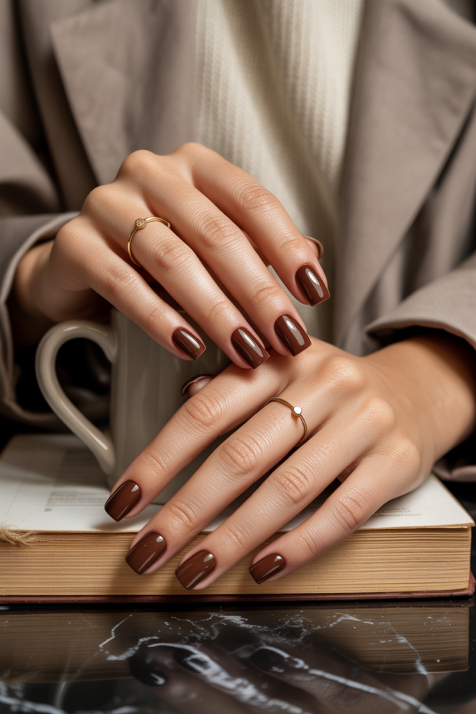 Espresso Brown Square Acrylics