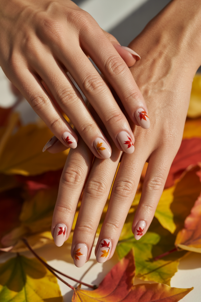 Maple Leaf Gel Design