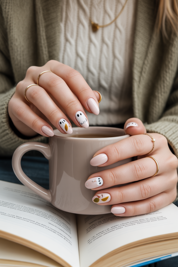 Mini Ghost Fall Nails