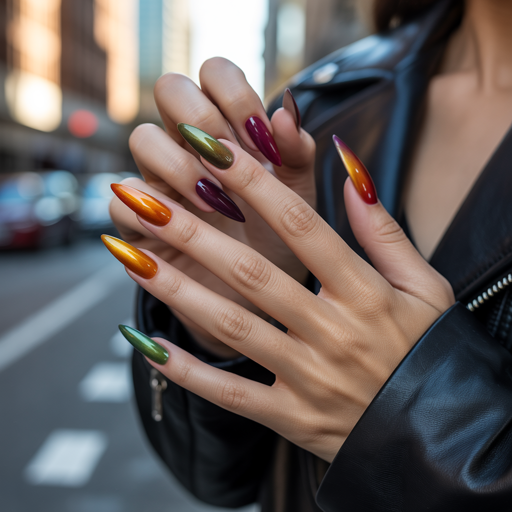 Multichrome Autumn Blend Nails