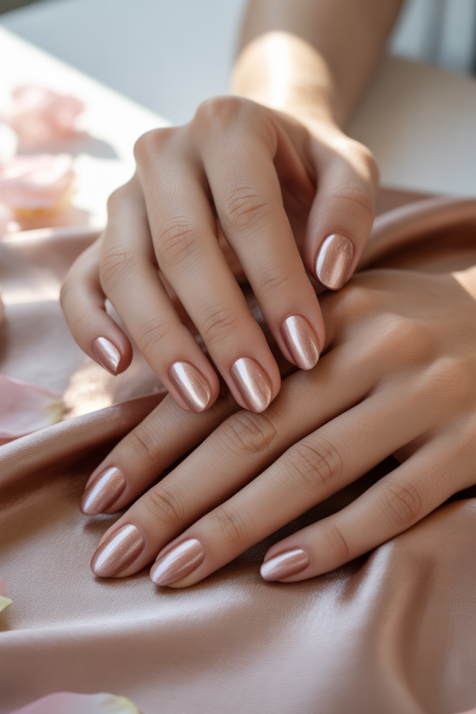 Rose Gold Gel Manicure