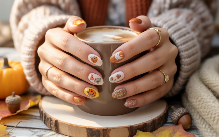 Simple Fall Nails