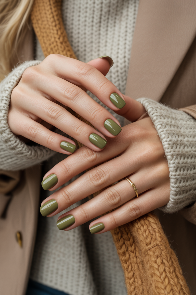 Solid Olive Green
